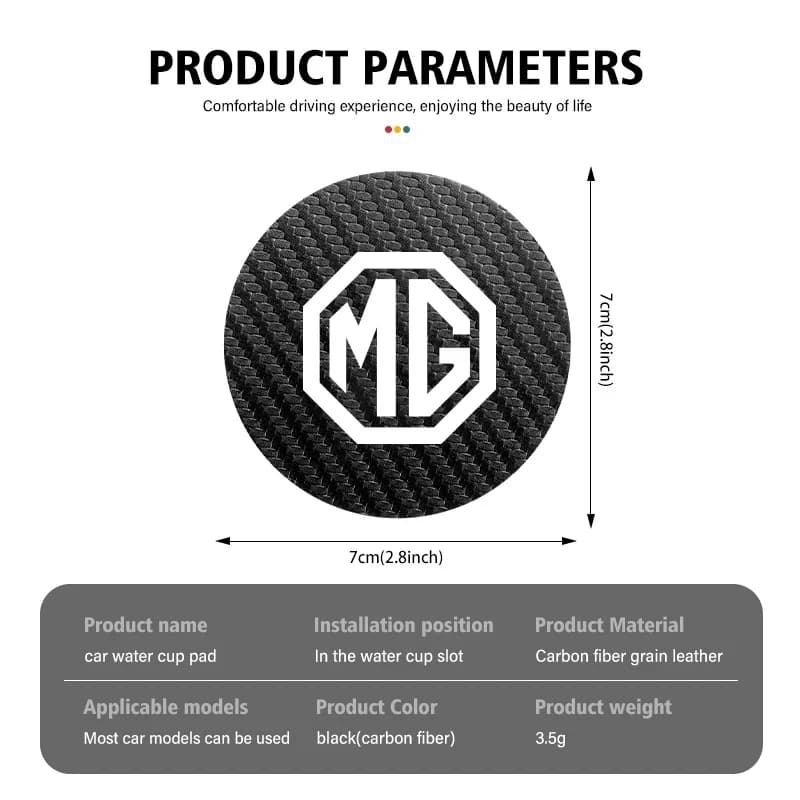ריפוד נגד החלקה לכוסות ל-MG Cyberster / Marvel R - נגד החלקה 7